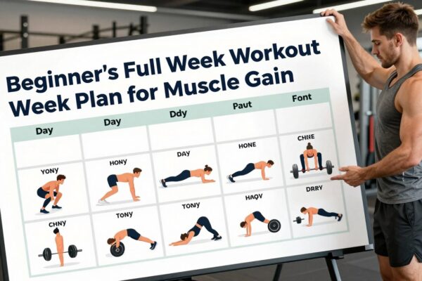 Beginner's Full Week Workout Plan for Muscle Gain