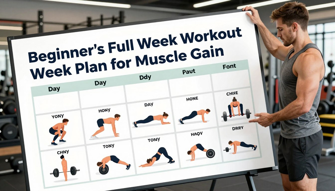 Beginner's Full Week Workout Plan for Muscle Gain